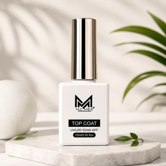 MC MEE Top Coat Gel Nail Polish | UV/LED Soak-Off  (15ml)