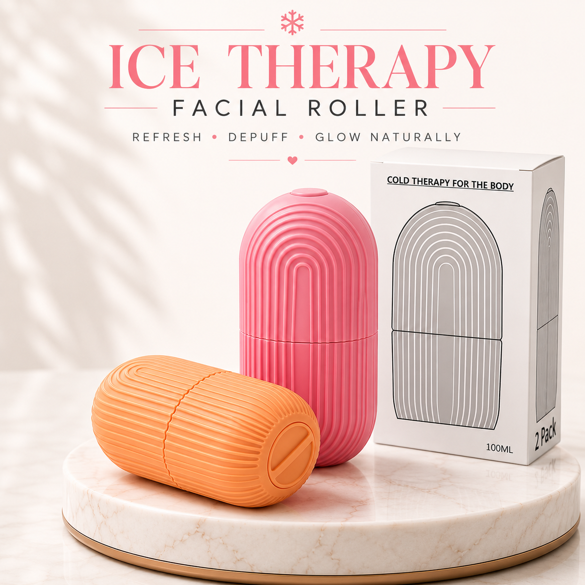 Ice roller for face massager