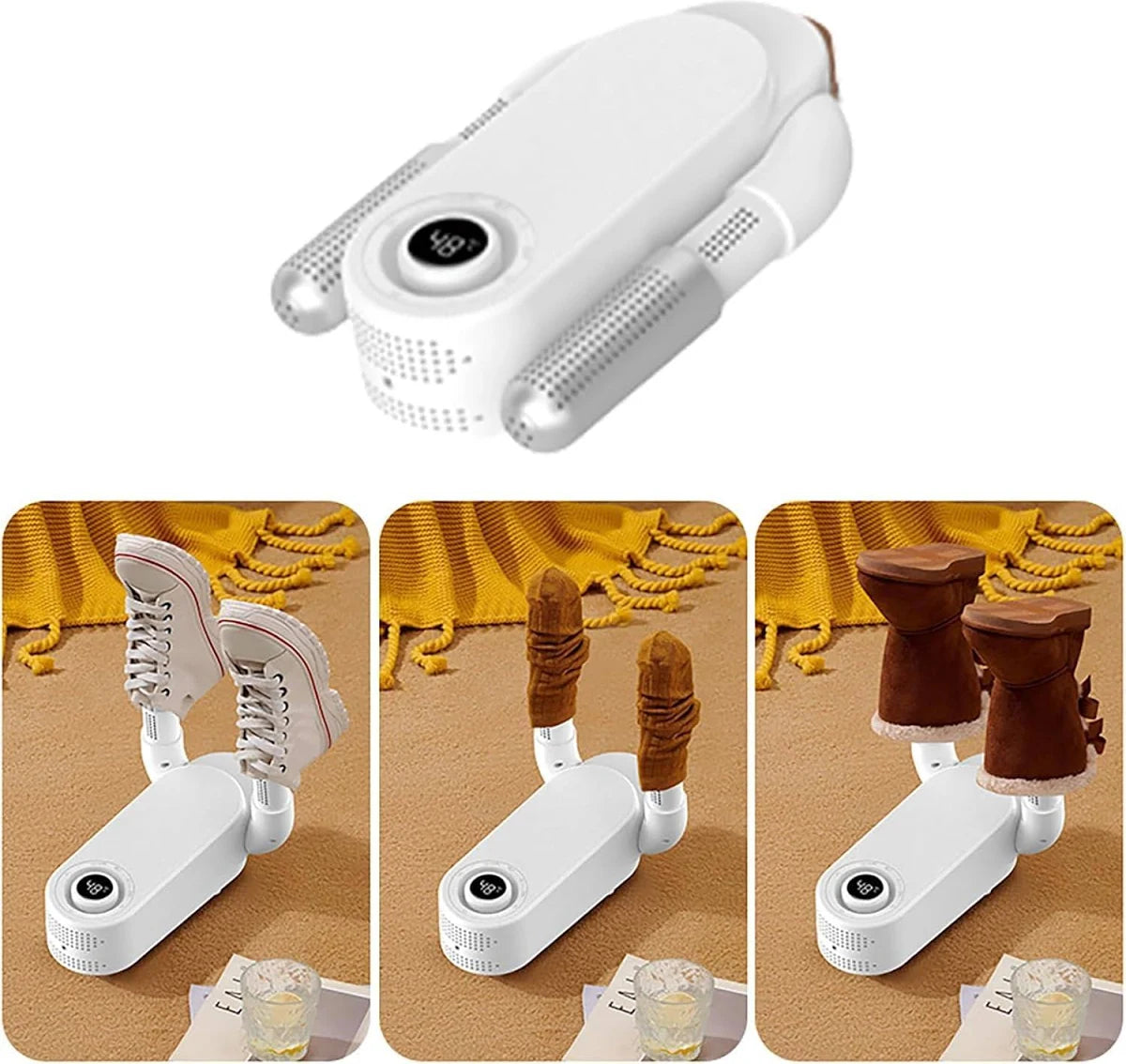 Electric Shoe & Boot Dryer with Extendable Arms