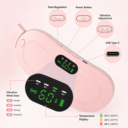 Women Period Cramp Relief Massager Belt